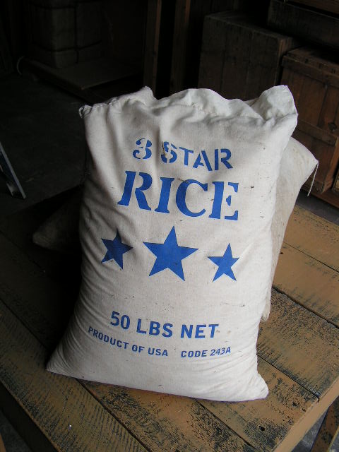 SACK, Cotton - 3 Star Rice - Small